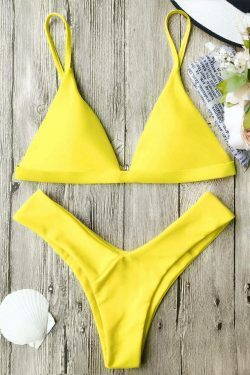 Coquette Aesthetic Spaghetti Strap Bikini Set - Y2K Fashion Swimwear