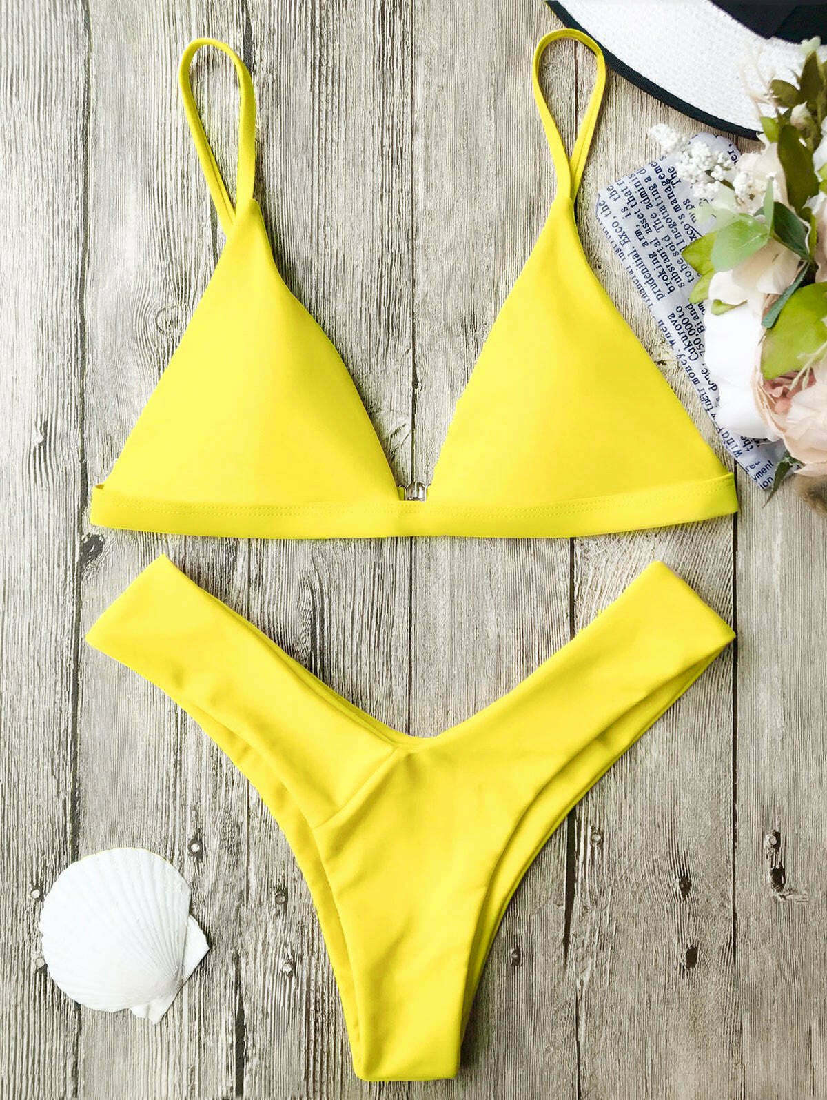 Coquette Aesthetic Spaghetti Strap Bikini Set - Y2K Fashion Swimwear