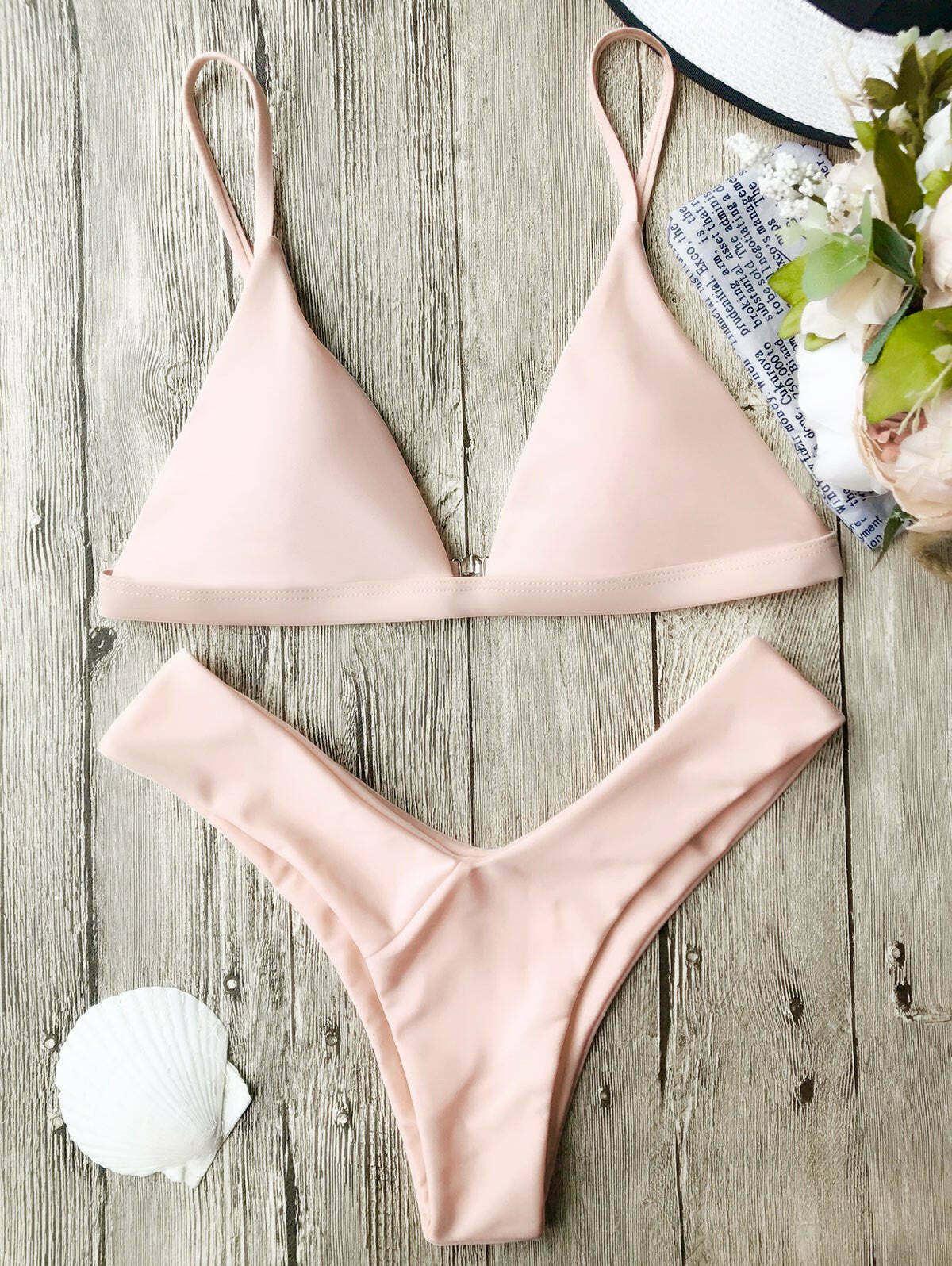 Coquette Aesthetic Spaghetti Strap Bikini Set - Y2K Fashion Swimwear