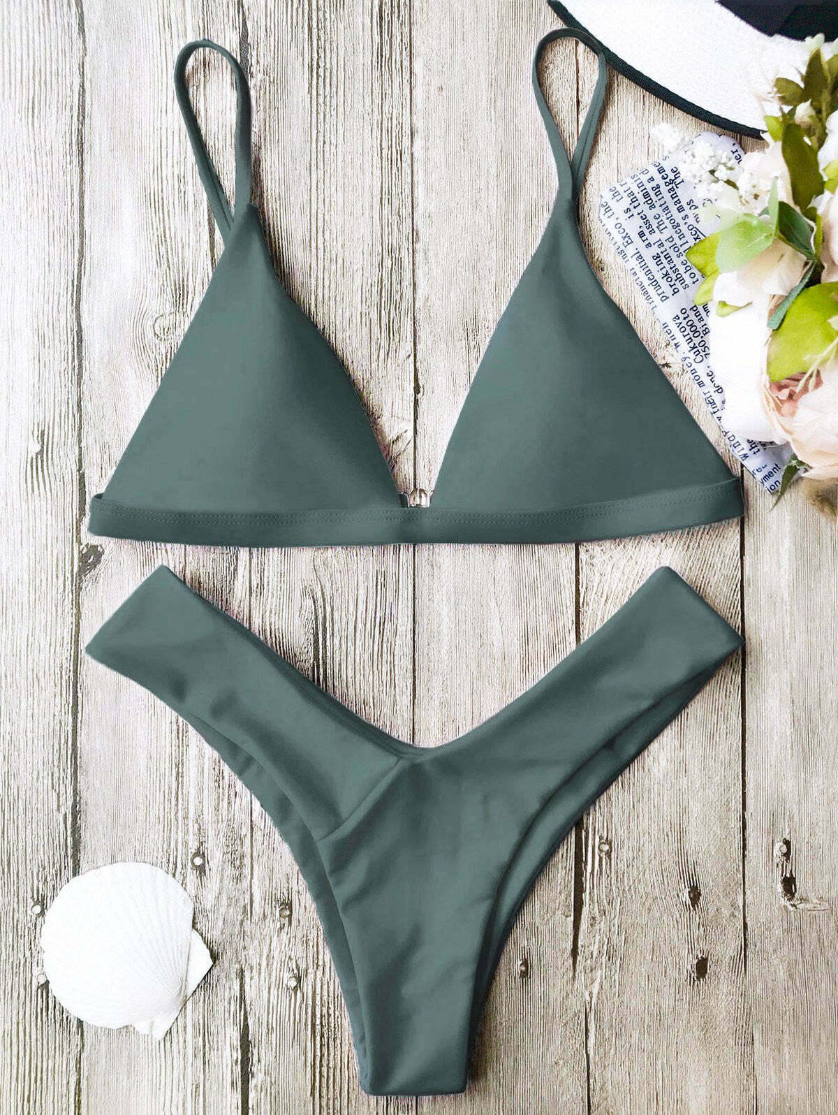 Coquette Aesthetic Spaghetti Strap Bikini Set - Y2K Fashion Swimwear