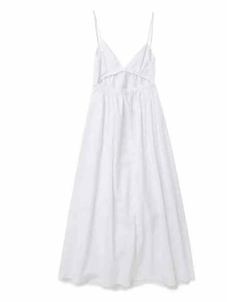 Coquette Aesthetic Spilling Secrets Maxi Dress - Y2K Fashion Women's Clothing