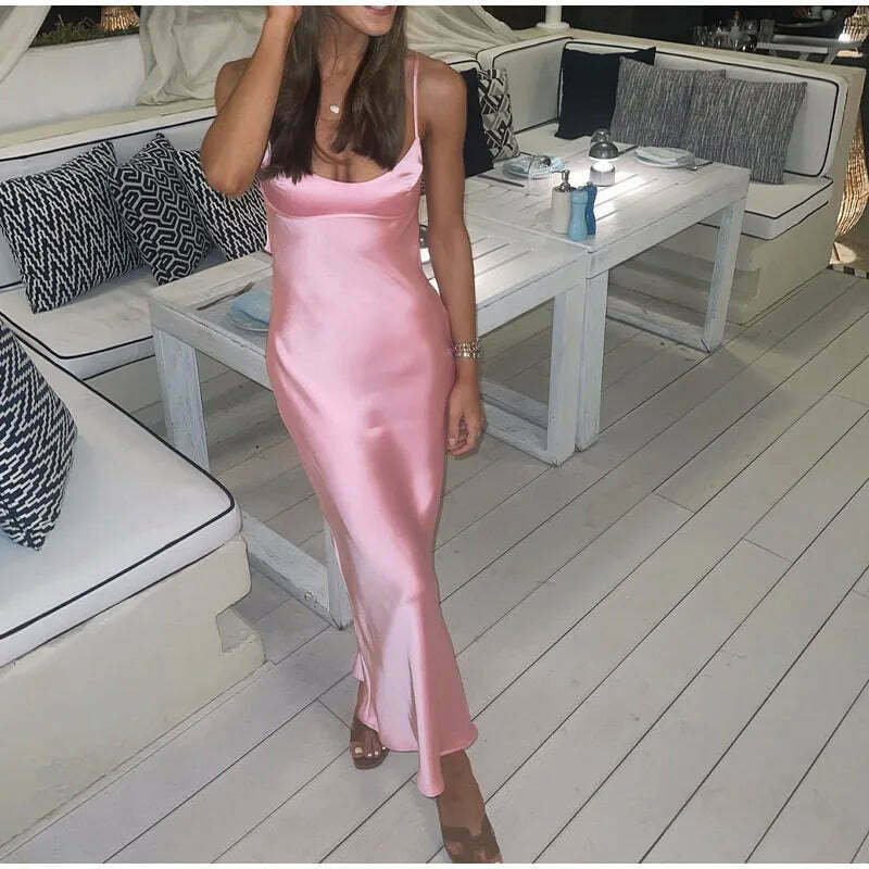 Coquette Aesthetic Split Slip Dress - Y2K Fashion with a Touch of Grunge and Pastel Goth