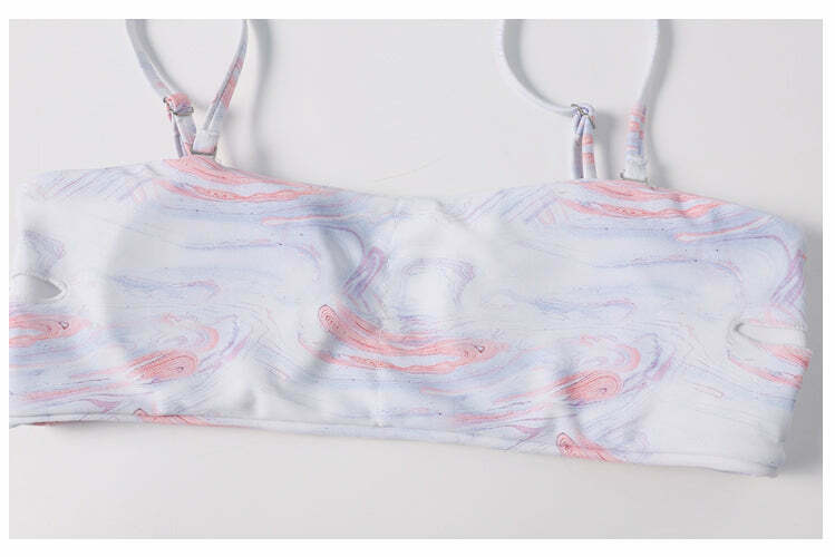 Coquette Aesthetic String Bikini Set with Cute Print - Y2K Fashion Women's Swimwear