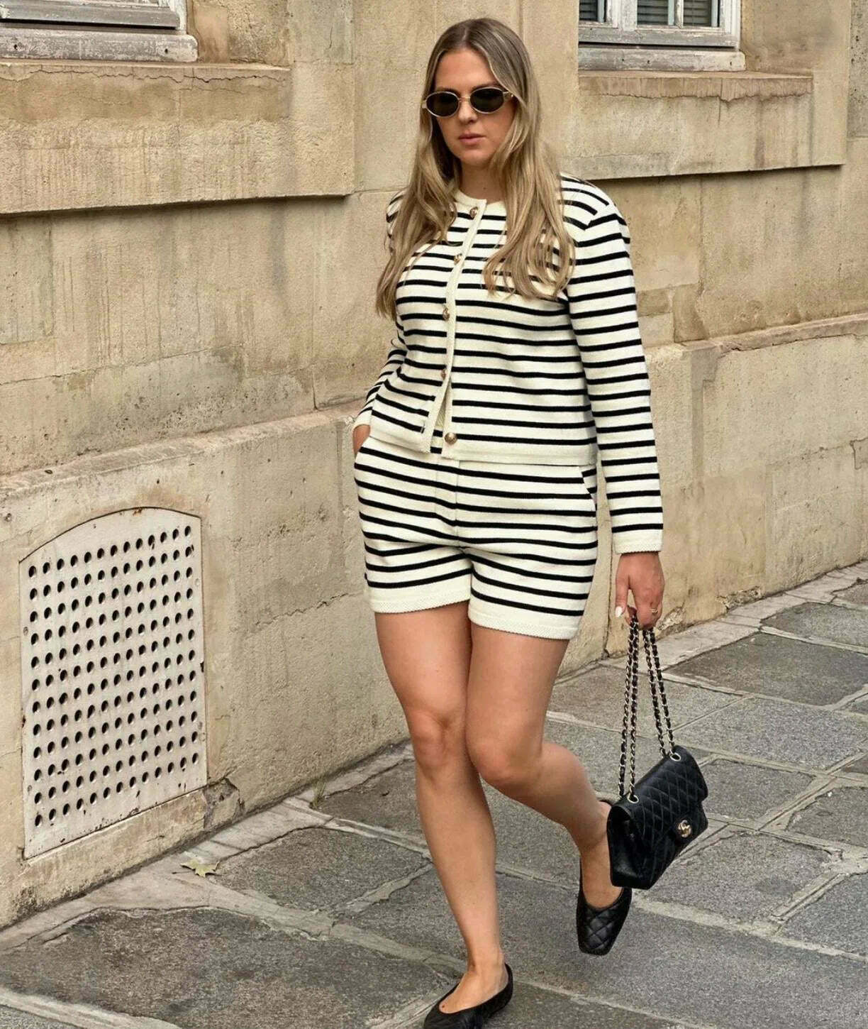 Coquette Aesthetic Striped Shorts Set - Y2K Fashion Outfit