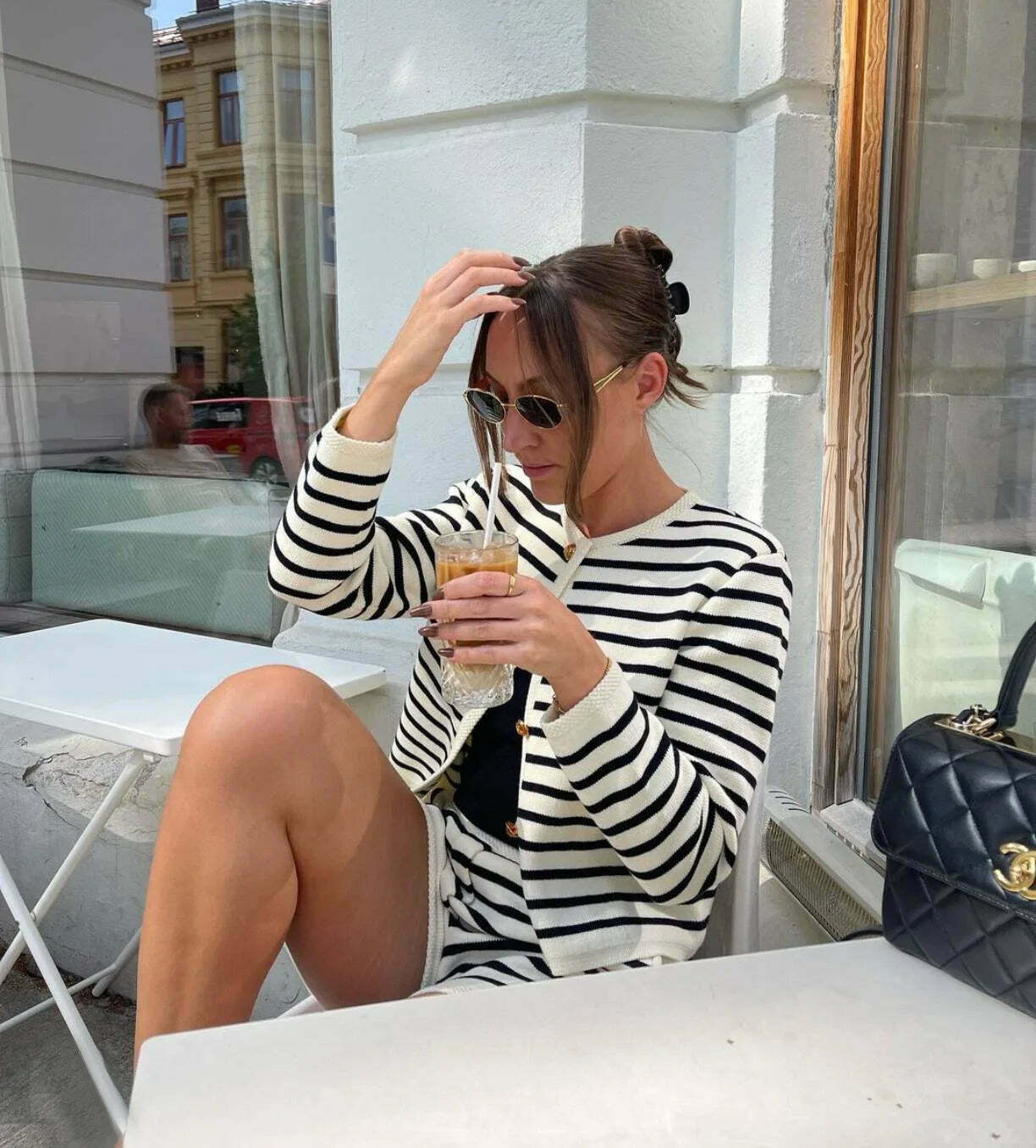Coquette Aesthetic Striped Shorts Set - Y2K Fashion Outfit
