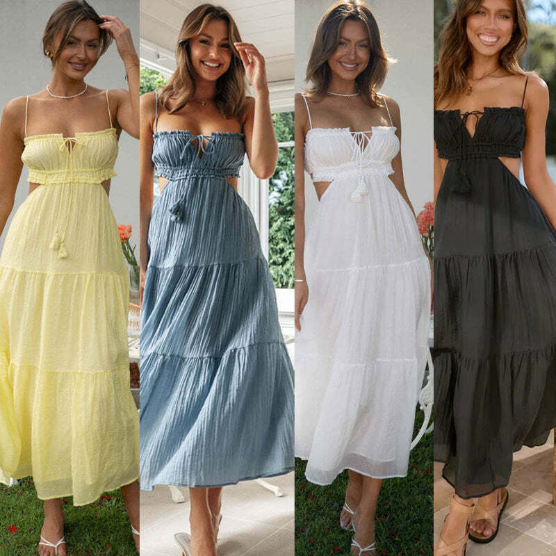 Coquette Aesthetic Swing Dress: Y2K Fashion with Grunge & Pastel Goth Vibes