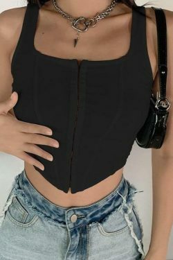 Coquette Aesthetic Sydney Corset Top - Y2K Fashion Grunge Style Cute Tops Pastel
