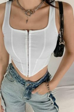 Coquette Aesthetic Sydney Corset Top - Y2K Fashion Grunge Style Cute Tops Pastel