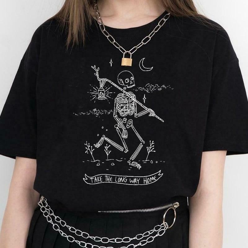 Coquette Aesthetic: Take The Long Way Home Y2K Fashion T-Shirt
