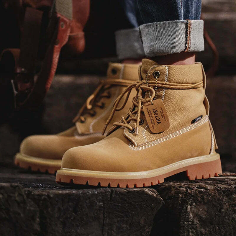 Coquette Aesthetic Tan Worker Boots - Y2K Fashion Statement for Women