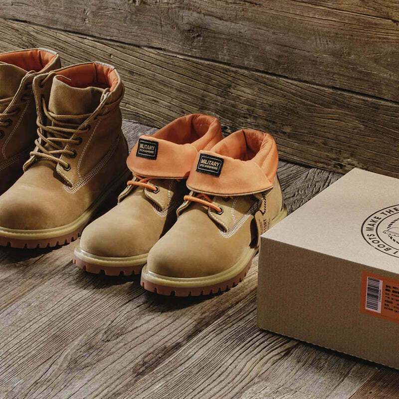 Coquette Aesthetic Tan Worker Boots - Y2K Fashion Statement for Women