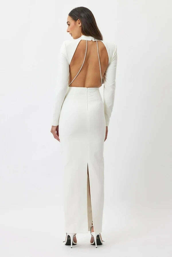 Coquette Aesthetic Temptation Twirl Chain-Split Dress - Y2K Fashion Statement for Women
