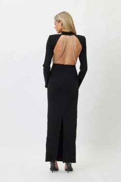 Coquette Aesthetic Temptation Twirl Chain-Split Dress - Y2K Fashion Statement for Women