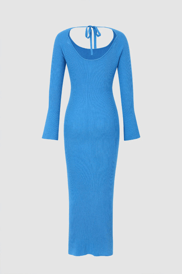 Coquette Aesthetic Tie Back Maxi Dress: Y2K Fashion with Grunge Style, Pastel Goth Vibes