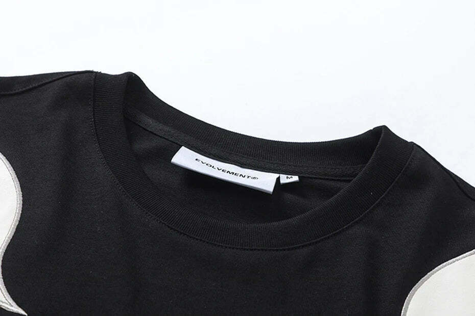Coquette Aesthetic Tribal Spliced T-Shirt for Y2K Fashion Enthusiasts