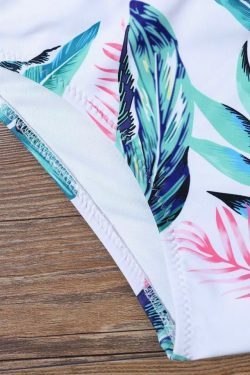 Coquette Aesthetic Tropical Print Padded Bikini for Women - Y2K Fashion Swimwear