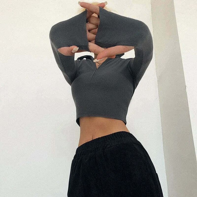 Coquette Aesthetic Turtleneck Crop Top - Y2K Fashion Statement Piece