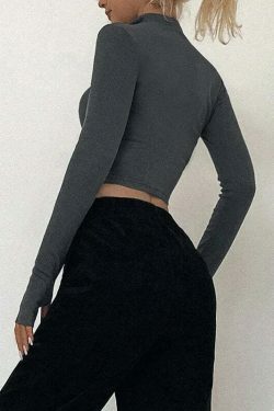 Coquette Aesthetic Turtleneck Crop Top - Y2K Fashion Statement Piece