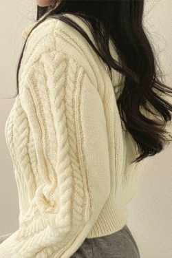 Coquette Aesthetic Twist Double Zipper Short Cardigan