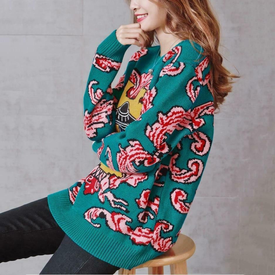 Coquette Aesthetic UFO Clouds Sweater for a Dreamy Fall Look
