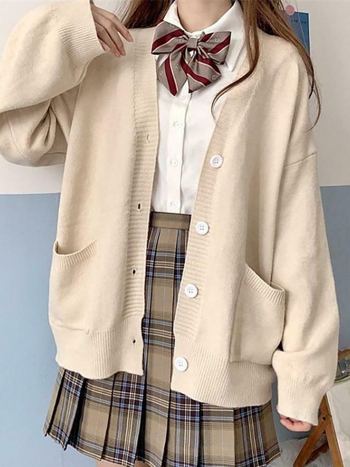 Coquette Aesthetic V-Neck Cardigan: Y2K Fashion with Grunge & Pastel Goth Vibes