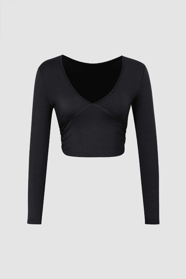 Coquette Aesthetic V-Neck Crop Top: Y2K Fashion with Grunge & Pastel Goth Vibes