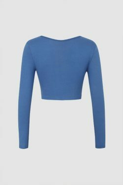 Coquette Aesthetic V-Neck Crop Top: Y2K Fashion with Grunge & Pastel Goth Vibes