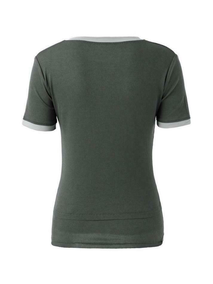 Coquette Aesthetic V-Neck Knit Top in Solid Color - Y2K Fashion Statement