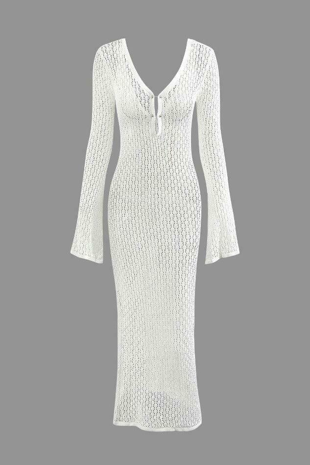 Coquette Aesthetic V-Neck Maxi Dress: Y2K Fashion with Grunge Style and Pastel Goth Vibes