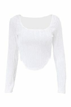 Coquette Aesthetic White Crop Top: Y2K Fashion with Grunge & Pastel Goth Vibes