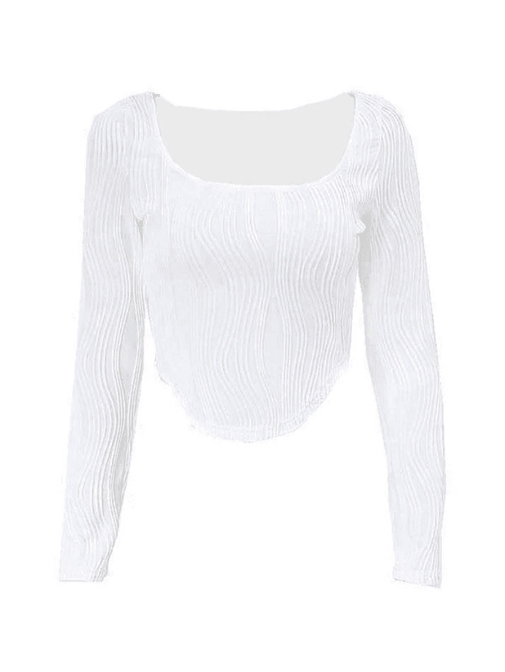 Coquette Aesthetic White Crop Top: Y2K Fashion with Grunge & Pastel Goth Vibes