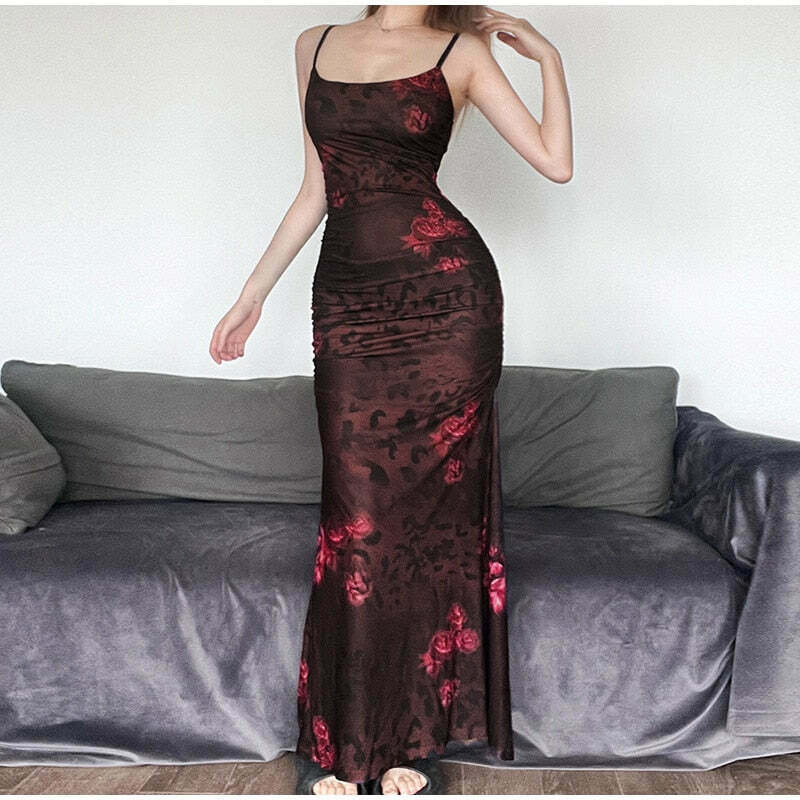 Coquette Aesthetic Wild For A While Backless Maxi Dress - Y2K Fashion Statement Piece