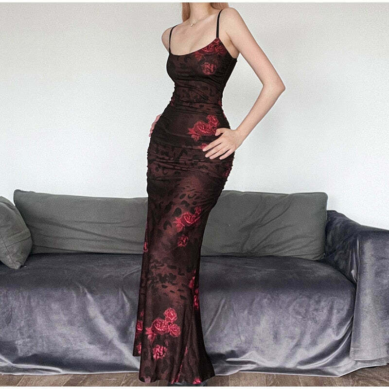 Coquette Aesthetic Wild For A While Backless Maxi Dress - Y2K Fashion Statement Piece
