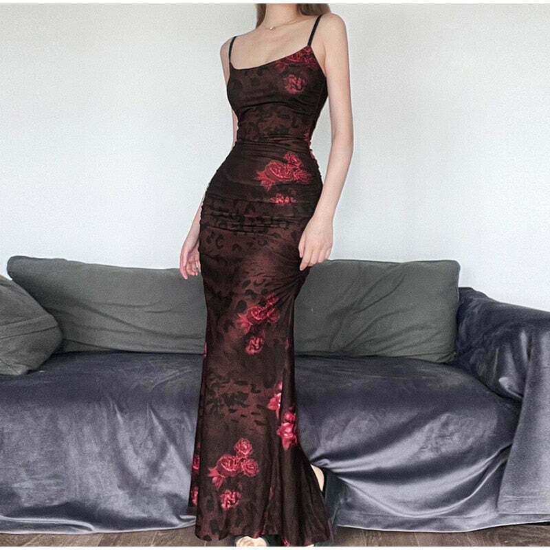 Coquette Aesthetic Wild For A While Backless Maxi Dress - Y2K Fashion Statement Piece