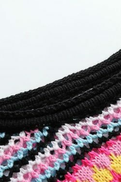 Coquette Aesthetic Wonderland Knitted Sweatshirt - Y2K Fashion Grunge Style Cute Tops & Cargo Skirt
