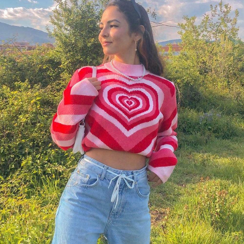 Coquette Aesthetic Y2K Sweater - Lovers Bay's Vintage-Inspired Fashion Statement