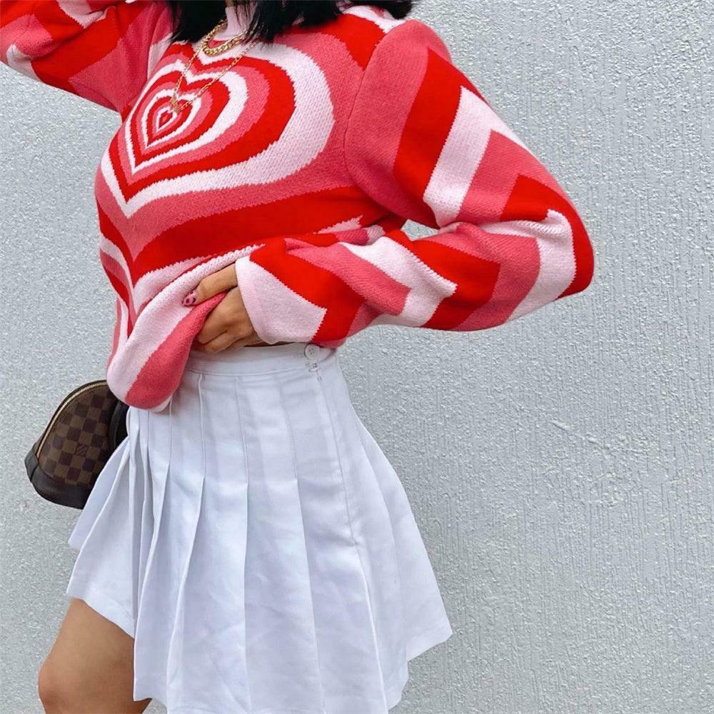 Coquette Aesthetic Y2K Sweater - Lovers Bay's Vintage-Inspired Fashion Statement