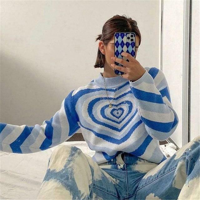 Coquette Aesthetic Y2K Sweater - Lovers Bay's Vintage-Inspired Fashion Statement