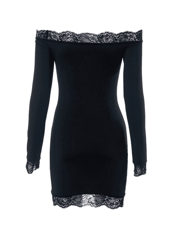 Coquette Lace Bandeau Mini Dress: Y2K Fashion with Grunge & Pastel Goth Vibes