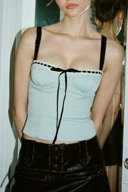 Coquette Lace Embrace: Y2K Fashion Top for Women - Grunge Aesthetic, Pastel Goth, Cute, and Comfy