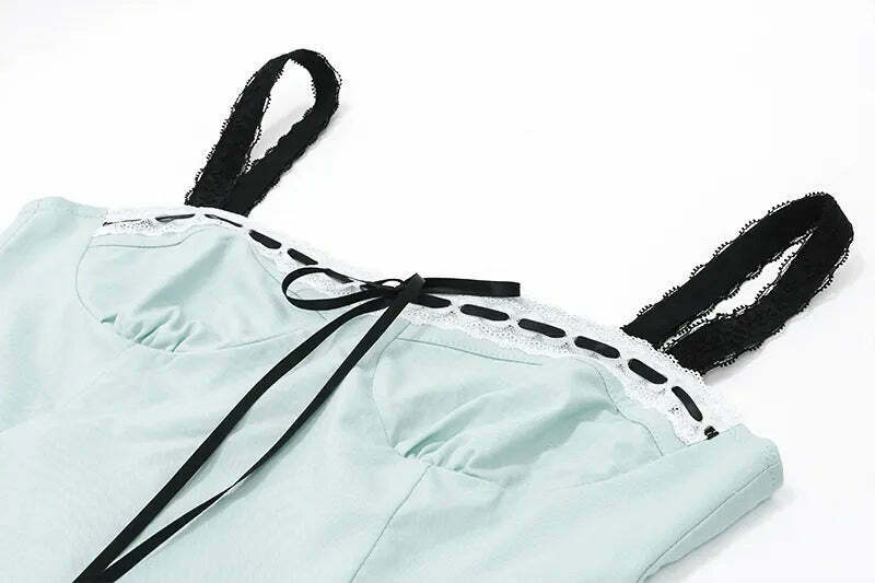 Coquette Lace Embrace: Y2K Fashion Top for Women - Grunge Aesthetic, Pastel Goth, Cute, and Comfy