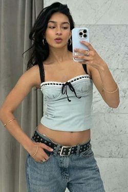Coquette Lace Embrace: Y2K Fashion Top for Women - Grunge Aesthetic, Pastel Goth, Cute, and Comfy