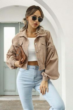Corduroy Comfort Coat: Y2K Fashion Staple for Coquette Aesthetic with a Grunge Twist