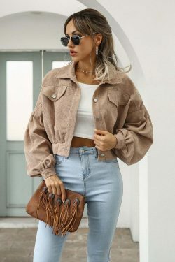 Corduroy Comfort Coat: Y2K Fashion Staple for Coquette Aesthetic with a Grunge Twist