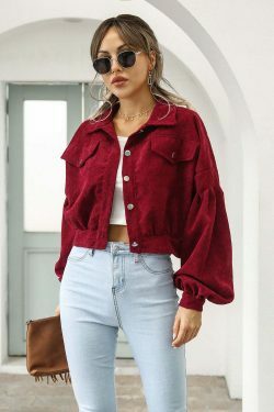 Corduroy Comfort Coat: Y2K Fashion Staple for Coquette Aesthetic with a Grunge Twist