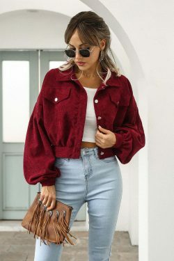 Corduroy Comfort Coat: Y2K Fashion Staple for Coquette Aesthetic with a Grunge Twist
