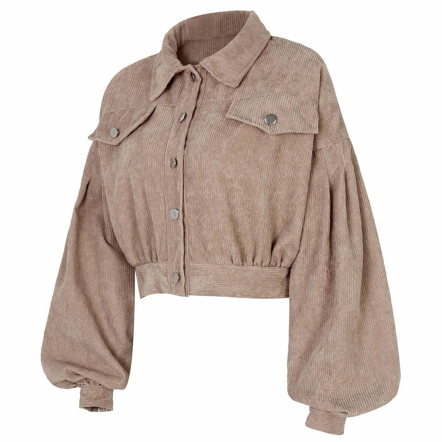 Corduroy Comfort Coat: Y2K Fashion Staple for Coquette Aesthetic with a Grunge Twist