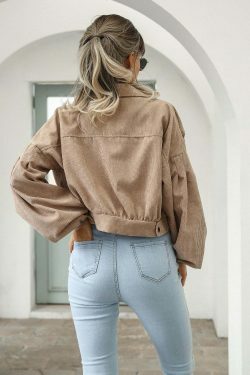 Corduroy Comfort Coat: Y2K Fashion Staple for Coquette Aesthetic with a Grunge Twist