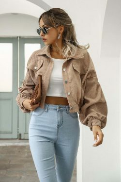 Corduroy Comfort Coat: Y2K Fashion Staple for Coquette Aesthetic with a Grunge Twist