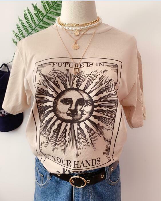 Cosmic Aesthetic T-shirt: Y2K Fashion with Coquette and Grunge Style